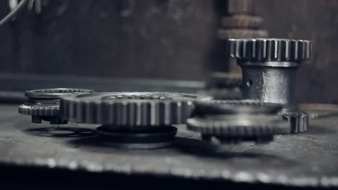 Welding of metal gears Stock Footage 100323440
