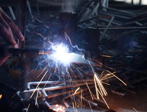 Welding metal Stock Photos