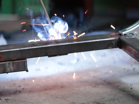 Welding metal profiles Video stock 73837689