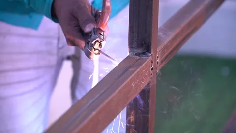 Welding Metal Structure Stock Footage 315787319