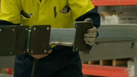 Welding Metal tight Stock Footage 92343856