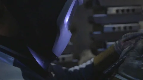 Welding Metal Work 4k 2 Stock Footage 123158928