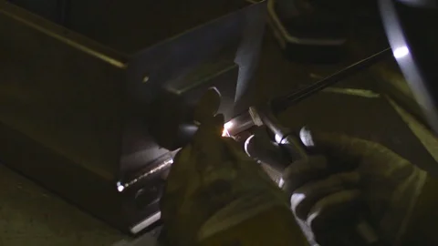 Welding Metal Work close up 4 Stock Footage 123159593