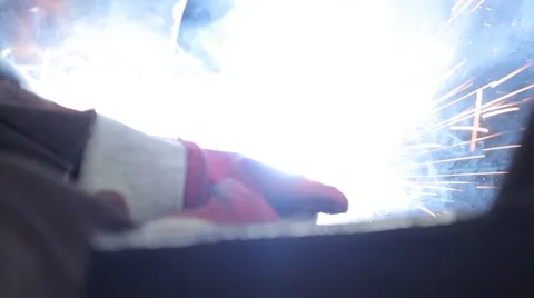 Welding metall with seam Stock Footage 62865169