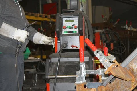 Welding mig mag Foto stock