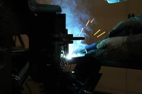 Welding mig mag Foto stock