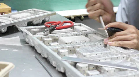 Welding Netting Forming Mold Stock Footage 26381493