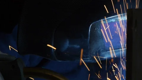 Welding operator Stock Footage 88450938