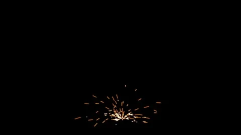 Welding Particles Falling On A Black Background Stock Footage 76466085