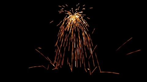 Welding Particles Falling On A Black Background Stock Footage 76466164