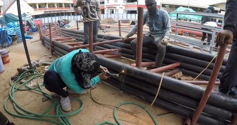 Welding pipe steel 動画素材 94441743