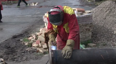Welding of pipes Vidéo 33702054