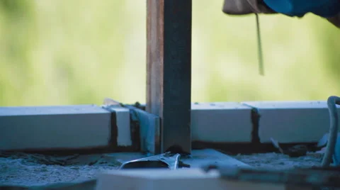 Welding process in Construction site Stock Footage 58079491