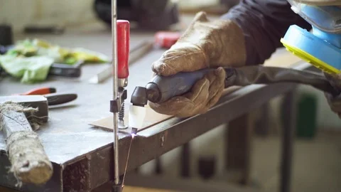 Welding process Stock Footage 111082418