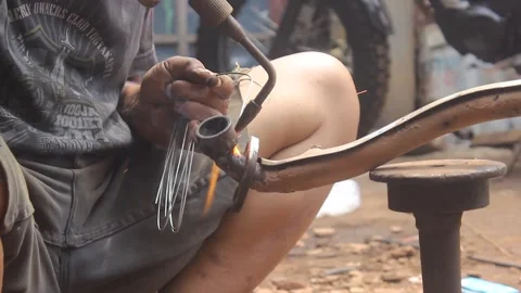 The welding process Video stock 258315724