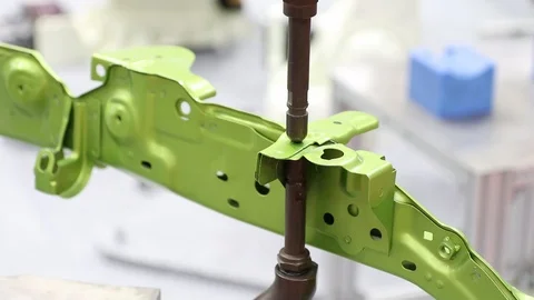 Welding process  robot movement ; Stock Footage 97390286