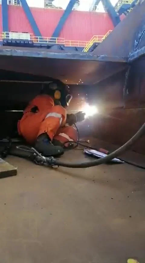 Welding in progress Stock Footage 198131228