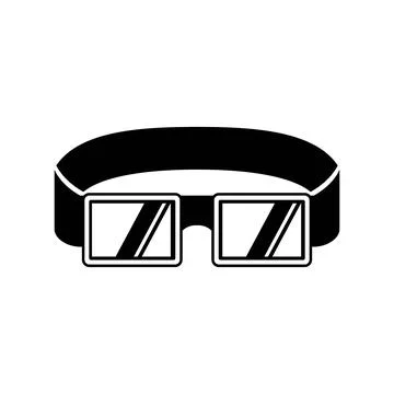 Welding protective glasses with a strap simple vector illustration Stock Illustration