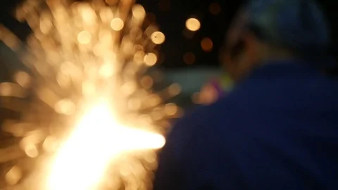 Welding Rack Focus Stock Footage 104734612