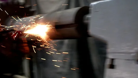 Welding Rack Focus Stock Footage 104734618