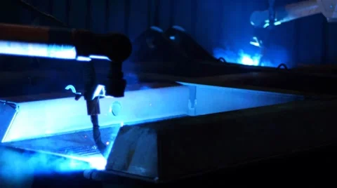 Welding robot 2 Stock Footage 8550320