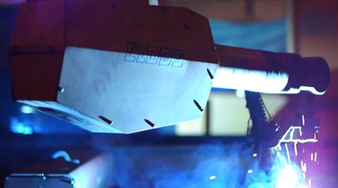 Welding robot 5 Stock-Footage 8550326