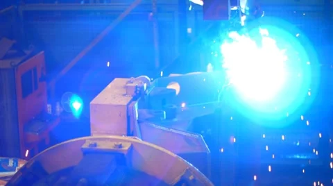 Welding robot 7 Stock-Footage 8550356