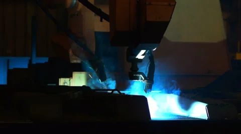 Welding robot 9 Video stock 8550360