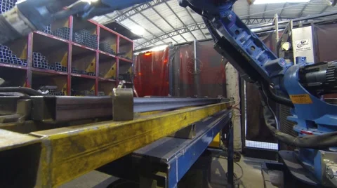 Welding Robot Cell 스톡 동영상 62964330