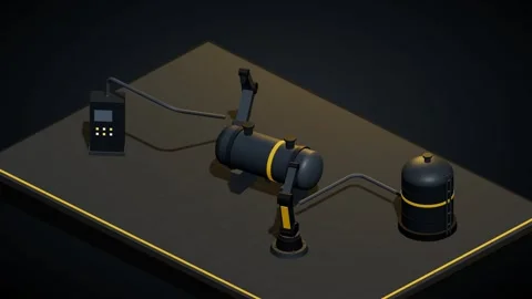 Welding robot cell sparks dark Video stock 339594107