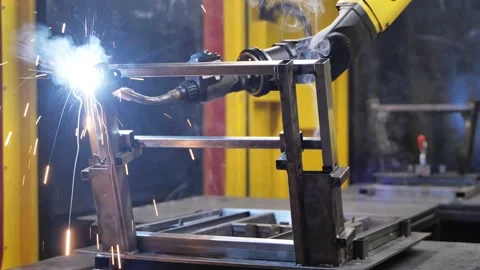 Welding Robot Stock Footage 168124108