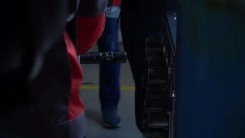 The welding robot welds Stock Footage 291512732