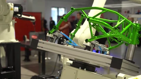 The welding robot welds Stock Footage 291513473