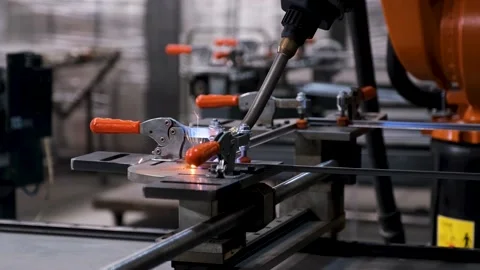 Welding Robots At Work Stock-Footage 199426889