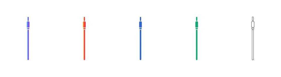 Welding Rod Gradient Vector Icon Set Illustrazione stock