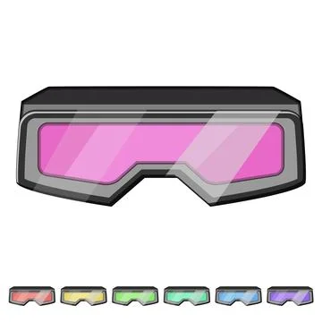 Welding safety glasses providing essential eye protection Stock Illustration