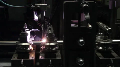 Welding of a seam of a pipe Stock Footage 62869139