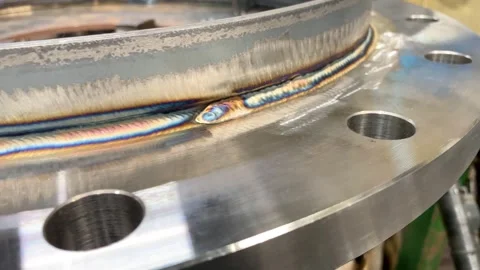 Welding seam on a pipeline close-up. Stock Footage 270030728