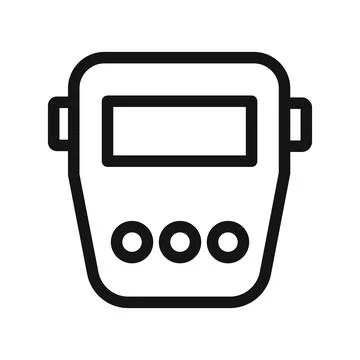 Welding shield cover icon black and white vector sign Ilustración de archivo