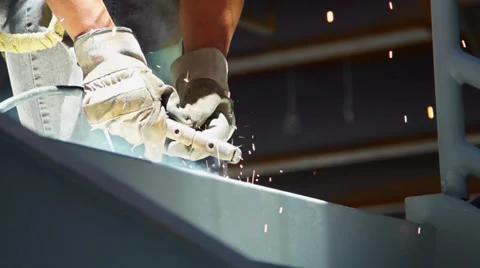 Welding side super slow motion  Vídeos de archivo 27823589