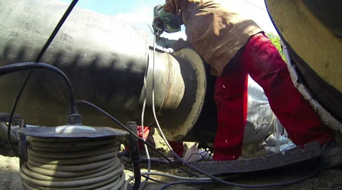 Welding Skills in the Construction Industry Stock Footage 30360566