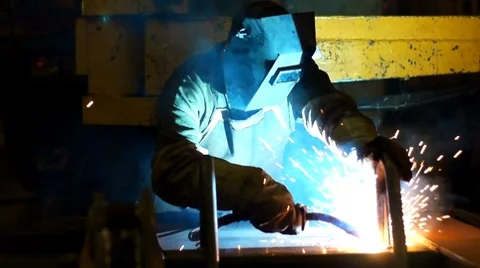 Welding slow motion 1 Stock Footage 8550370