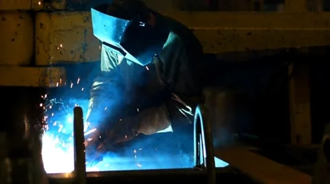 Welding slow motion 4 Stock Footage 8550372
