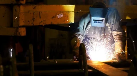 Welding slow motion 6 Stock Footage 8550374