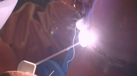 Welding  in slow motion Stock Footage 59904001