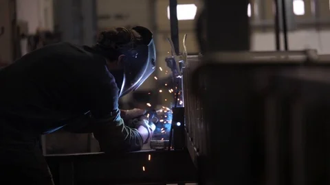Welding Slow Motion Stock Footage 121331515