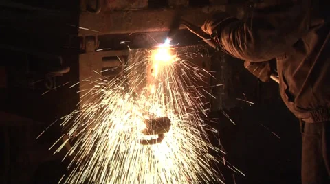 Welding, sparcs, close up Vidéo 33702178