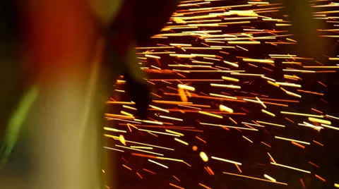 Welding Spark Stock Footage