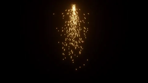 Welding spark lights effect isolated on black backgrounds Stock Footage 336008255