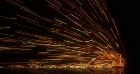 Welding sparks in black background Stock Footage 168505110